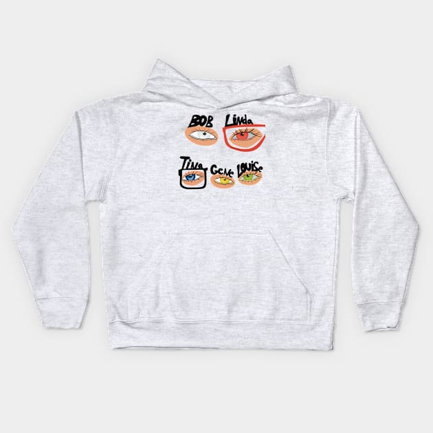 Bobs burgers #80 Kids Hoodie by SugarSaltSpice